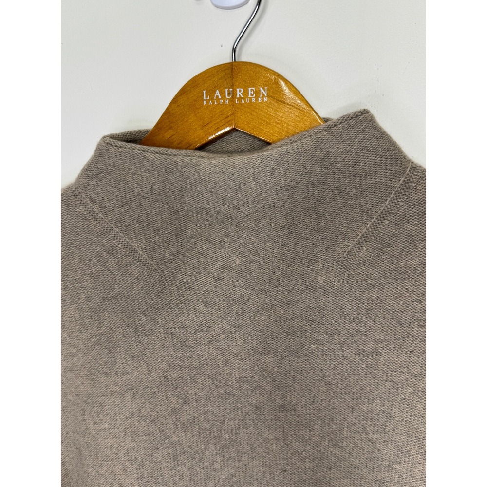Outerknown Mockneck Cashmere/Wool Sweater Mens XS Tan/Oatmeal - Picture 3 of 8